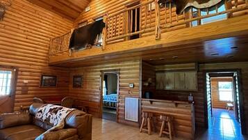 Smart TV, fireplace, stereo, computer monitors