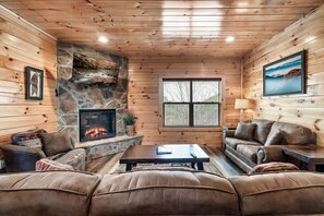 TV, fireplace, video games