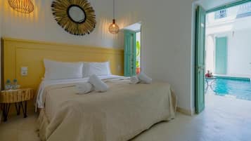 Quarto casal ou duplo luxo, suíte | Roupas de cama premium, individualmente decorados