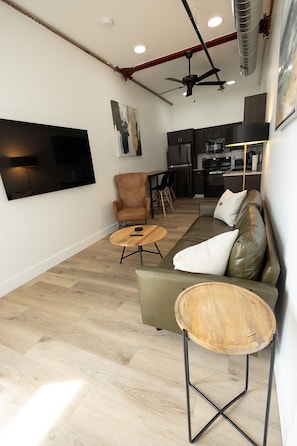 Living area - Walk To Intrust Arena - Modern Boxcar experience! (Wichita)