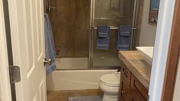 Towels, soap, toilet paper