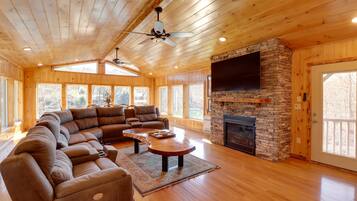 TV, fireplace, video games, table tennis