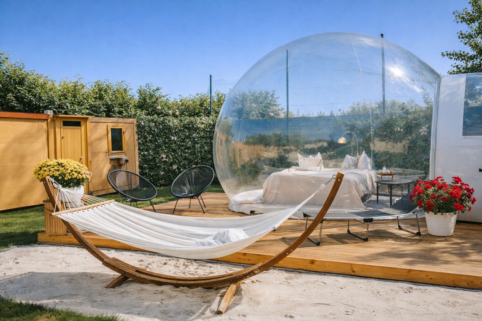 Panoramic Tent | Free WiFi, bed sheets