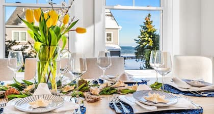 Estate w/ Water Views! Steps to Beach! Sleeps 14!