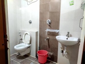 Soap, shampoo, toilet paper