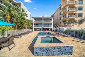 Pool - Four Shores #3 Gulf Condo Direct Gulf with Pool & Spa (Indian Shores)