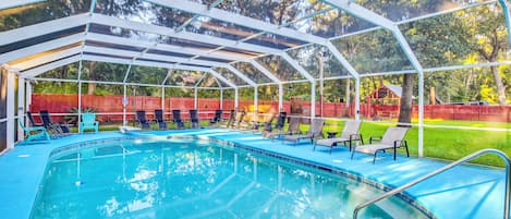 A heated pool