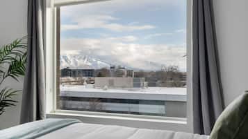 2 bedrooms, desk, iron/ironing board, travel crib