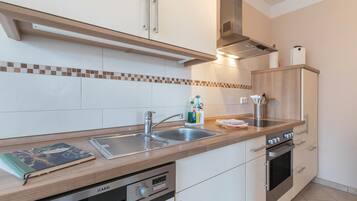 Fridge, oven, stovetop, dishwasher