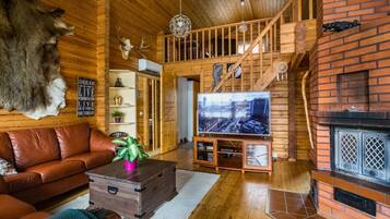 Televisio, takka, DVD-soitin