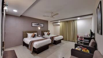 Down duvets, Select Comfort beds, minibar, in-room safe