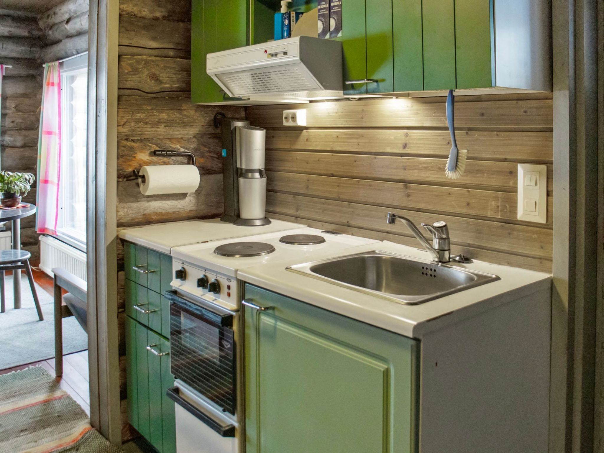 Fridge, microwave, cookware/dishes/utensils