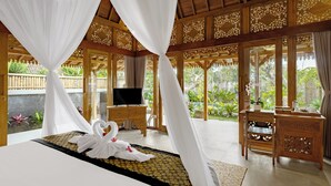 One Bedroom Wooden Villa | 1 間臥室、迷你吧、免費無線上網、床單