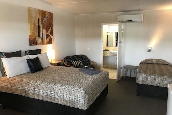 Individually furnished, desk, laptop workspace, blackout curtains