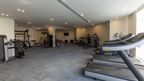 A gym with treadmills, weight machines, and exercise equipment. - White Hills Resort - Posh Club (Sharm El Sheikh)