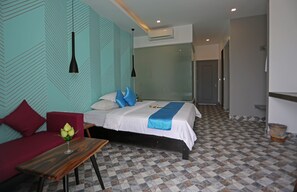 Quarto casal luxo, 1 quarto | Escrivaninha, Wi-Fi de cortesia