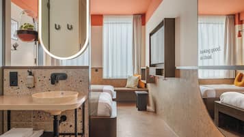 Sustainable Superior Twin | Premium bedding, soundproofing, iron/ironing board, free WiFi