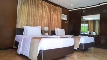 Desk, rollaway beds (surcharge), WiFi (free), bed sheets