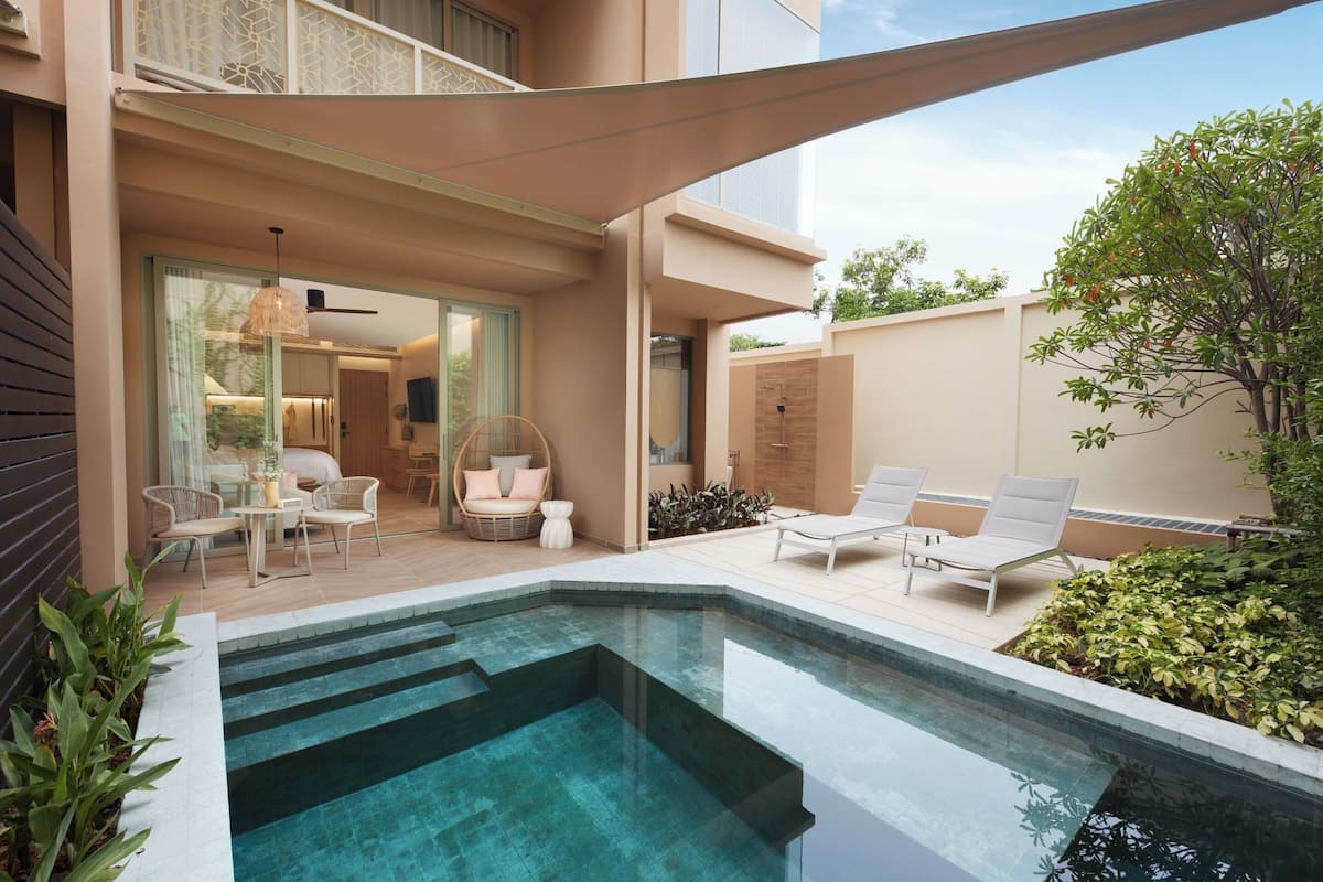 Homey with Pool | 迷你吧(备有免费物品)、客房内保险箱、遮光窗帘、熨斗/熨衣板