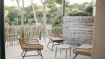 Deluxe Double or Twin Room, Terrace, Garden View | Terrace/patio