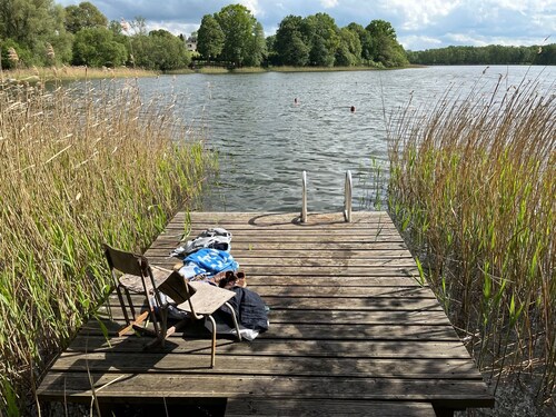 Vacation apartment at Düstersee with terrace and sauna in your own garden