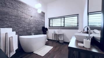 Dusch, bidé och handdukar