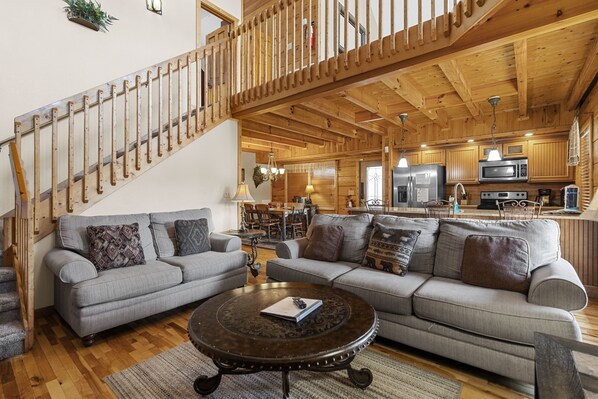 Smart TV, fireplace, video games