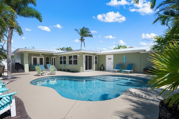 A heated pool