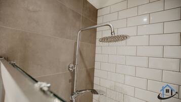 Hair dryer, towels, toilet paper