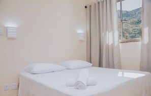 Desk, free WiFi, bed sheets