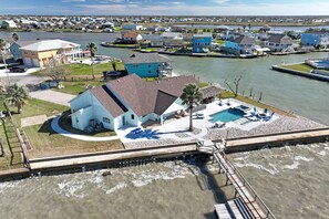 House, 4 Bedrooms | Aerial view - Baydream 4 Bedroom Home by RedAwning (Rockport)