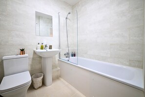 Towels, soap, shampoo