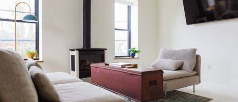 TV connectée, cheminée