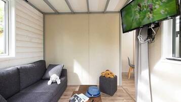 Een televisie en een tafeltennistafel