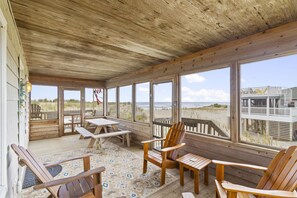 Dining - Oceanfront home, steps from the sand and front row seats to gorgeous sunrises (South Nags Head)