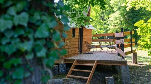 Cabane 2 étoiles - Piscine  - eecebi