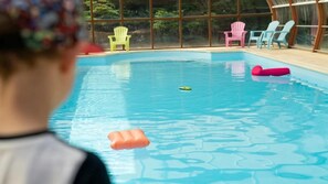 Indoor pool, a heated pool