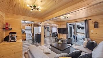 Smart TV, chimenea, videojuegos y libros