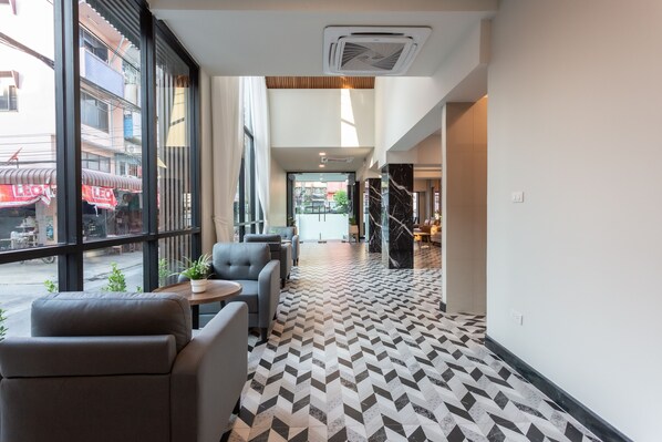 Sitteområde i lobbyen