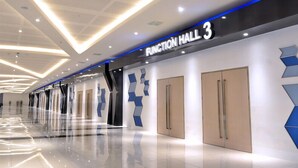 A modern hallway with a sign reading "FUNCTION HALL 3". - Pension Bacolod (Bacolod)