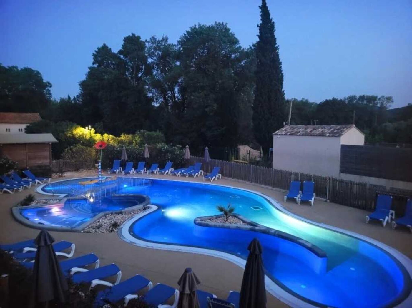 A heated pool