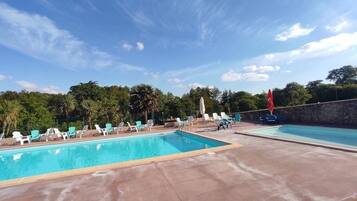 Een verwarmd zwembad