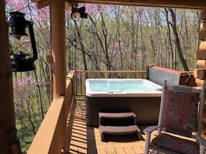 Outdoor spa tub - Stream Song Mountain Cabin (Stanardsville)