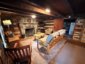 Smart TV, fireplace, DVD player