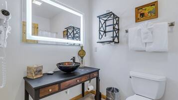 Hair dryer, towels