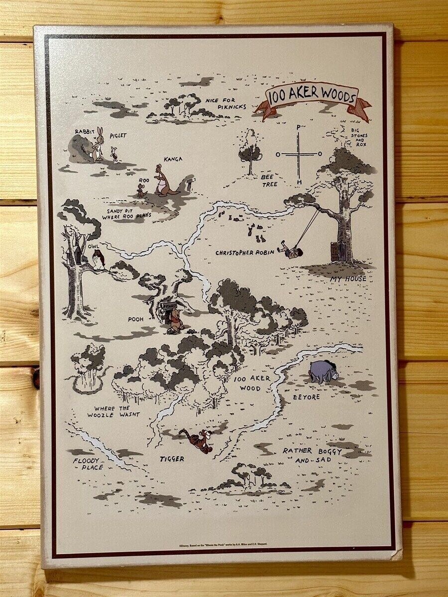 Un mapa de Bosque del Centenar con varios lugares y personajes identificados.