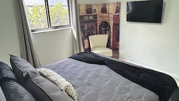1 dormitorio, tabla de planchar con plancha, wifi gratis y ropa de cama