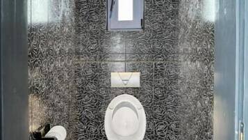 Towels, soap, shampoo, toilet paper