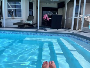 Outdoor pool, a heated pool