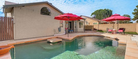 Una piscina riscaldata